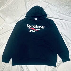 Reebok Black Hoodie with Red and White Logo